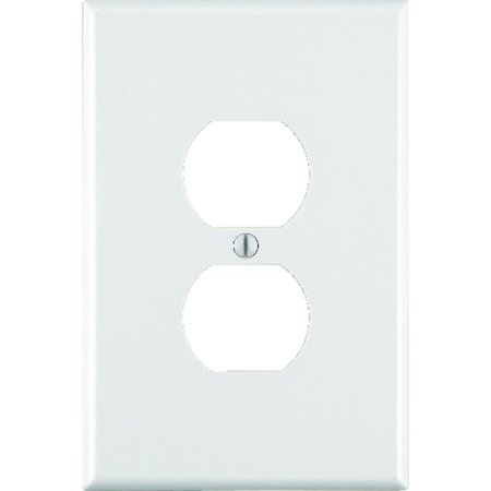 LEVITON White 1 gang Thermoset Plastic Duplex Outlet Wall Plate 88103-000